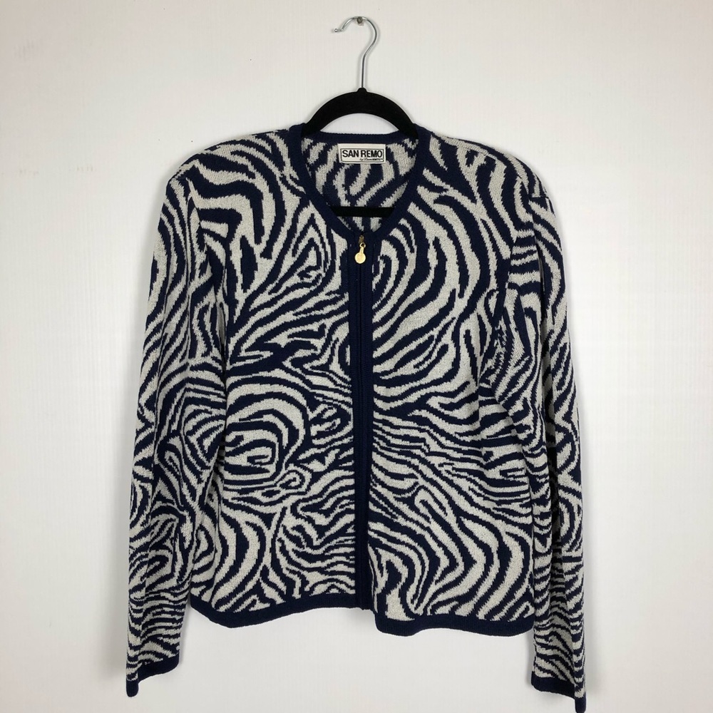 San Remo Animal Print Knit Jacket